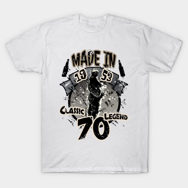 Legend Made in 1953 - 70th Birthday T-Shirt by Area31Studios